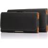Niaoszhex Universale borsa per telefono,custodia in pelle con clip da cintura,borsa da cintura orizzontale per:iPhone 13/14/15/16/Plus/Pro/Max,Samsung S23/S24/S25/Plus/Ultra/A55/A54 (7,2 Nero-1 9123)