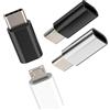 HOYULLI Adattatore Micro USB a USB C Maschio (Set di 3) Tipo C Connettore Compatibile con Samsung per Apple iPhone 16 15 Pro Max per IPad Jack Cavo Femmina Compatto Tablet Adattatori Convertitore