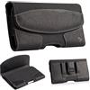 KIWITATA Custodia in pelle con clip per cintura per Apple iPhone 8 Plus, iPhone 7 Plus, 6 Plus, colore: nero, 5,5", orientamento orizzontale