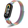 SeNool Cinturino Compatibile con Xiaomi Smart Band 10/9 / 8, [Resistente Corrosione] Braccialetto Acciaio Inossidabile Magnetico Metallo Compatibile con Xiaomi Mi Band 10/9 / 8