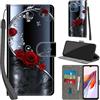 Haninsuze Cover per Xiaomi Redmi 12C Custodia Cover Pelle Libro Portafoglio con Porta Carte Magnetica Protezione Antiurto Cuoio Flip Case Custodia Cover per Redmi 12C, farfalla rosa