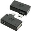 cablecc, adattatore host OTG micro USB 2.0 OTG ad angolo retto sinistro e destro, con alimentazione USB, per telefoni cellulari e tablet, 2 pezzi