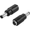 PNGKNYOCN Adattatore DC 5,5 mm x 2,5 mm maschio a 6,5 mm x 3,0 mm femmina convertitore per laptop, telecamere di sicurezza CCTV, sistemi di sorveglianza (confezione da 2)