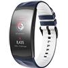 NotoCity Compatibile con Cinturino Gear Fit 2 / Gear Fit 2 PRO Sostitutivo in Silicone Cinghia (S, Blu scuro+Bianco)