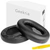 Geekria Cuscinetti auricolari di ricambio compatibili con Sony MDR-1AM2 (MDR1AM2 MDR-1AM2/B) per cuffie, parti di riparazione con guida video (Nero/Anello in plastica)