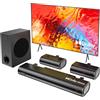 Hiwill 5.1CH Soundbar for TV, Dolby Atmos Surround Home Theatre Casse, 2 Altoparlanti Surround Cablati, Sound Bar Bluetooth per PC con Subwoofer da 5.25'', 380W Potenza di Picco, eARC/OPT, 2025