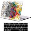 AUSMIX Compatibile con MacBook Air 13 Custodia e copertura della tastiera per Mac Air 2020-2021 M1 A2337/A2179/A1932, custodia rigida in plastica per MacBook Air 13,3, formula cervello