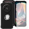 HGJTFANY Custodia per Doogee Fire 6 Power Cover (6.52 ) + 2 x Vetro Temperato, [con Rotazione 360° Supporto Anello], Ultra Sottile Morbido Silicone Antiurto Phone Case per Doogee Fire 6 Power