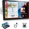 VECHTEL Autoradio 1 Din con Carplay Android Auto senza Fili, 9 Pollici Schermo Tattile Stereo Auto Bluetooth, Radio FM, Supporto Mirror Link, USB, Comandi al Volante, Microfono, Telecamera Posteriore
