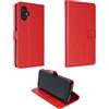 caseroxx Custodia libro per SPC Zeus 2 Pro, in finta pelle rosso, con chiusura magnetica e supporto interno