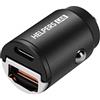 helpers lab Caricabatteria da Auto Mini accendisigari a 2 Porte Caricabatteria da Auto USB C con Power Delivery per MacBook PRO/Air 2018, iPad PRO 2018, iPhone XS Max/XR/XS/X