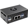eleUniverse Custodia in metallo per Orange Pi RV2 (N516), con ventola di raffreddamento e dissipatori di calore
