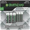 avmzvo Batterie al litio AA AAA, 1,5 V, 3400 mWh AA, 3 pezzi, 1,5 V, 1100 mWh AAA, 3 pezzi, ricaricabili USB-C, con cavo di ricarica USB-C 2 in 1, 6 pezzi