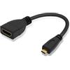 chenyang Cavo adattatore da Micro HDMI maschio a HDMI femmina 4K per fotocamera HDTV, 10 cm