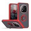 EASSGU Custodia per POCO X7 5G / Redmi Note 14 Pro 5G (6.67 Inches), Cover Trasparente con Supporto ad Anello, Custodia in Silicone TPU Antiurto e Anticaduta - Rosso