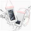 elago Universal Waterproof Phone Pouch [IP68 Certificato Impermeabile] Compatibile con iPhone, Galaxy e tutti gli altri smartphone, Borsa Asciutta Tattile Subacquea, Doppia Chiusura Lampo(Lovely Rosa)