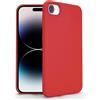 N NEWTOP Cover Compatibile per Apple iPhone 16E, Custodia TPU SOFT Gel Silicone Ultra Slim Sottile Flessibile Case Posteriore Protettiva Anti Urto Guscio Scocca Colorato Fina (Rosso)