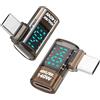 AIYEEN Adattatore USB C maschio-femmina con display digitale USB 4.0 aggiornato (confezione da 2), angolo retto PD 3.1, potenza 140 W, video 8K a 60 Hz, compatibile con iPhone 16, nero chiaro