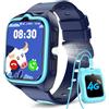Baolubao 4G Smartwatch Bambini, 1.75 Orologio Smartwatch Bambini con Videochiamate, Orologio Intelligente Ragazzo con GPS, Chiamate, Chat Vocale, SOS, Modalità Scuola, Smart Watch Ragazzo e Ragazzi