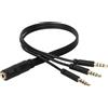 zdyCGTime Cavo splitter per cuffie audio da 3,5 mm,1 auricolare da 3,5 mm femmina a 3 maschio da 3,5 mm e splitter adattatore audio stereo,Adatto per smartphone con altoparlante.(30cm)