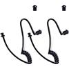 UAYESOK Bobina d'aria acustica di ricambio, tubo audio nascosto con auricolari a fungo per walkie talkie kit radio bidirezionale (2 pezzi) (nero)