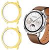 GIOPUEY [2 Pezzi Cover per Huawei Watch GT 4 46mm, Soft TPU, Shock Resistant, Huawei Watch GT 4 46mm Custodia - Gold+Gold