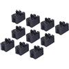 QUARKZMAN RJ9 RJ10 RJ22 PCB Mount Jack x 12pz 4 Pin Connettore Presa per Telefono e Rete, [Nero, 4P4C]