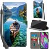 Haninsuze Cover per Samsung Galaxy A40, barca | Pelle PU Portafoglio, Porta Carte, Magnetica, Libro, Antiurto Custodia
