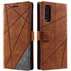SONWO Cover per Oppo Find X2, Flip Caso in PU Pelle Case Cover Portafoglio Custodia per Oppo Find X2, [Kickstand] [Slot per Schede], Marrone