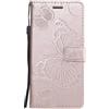 DENDICO Cover per Xiaomi Redmi K20 / Redmi K20 PRO, Pelle Portafoglio Custodia per Xiaomi Redmi K20 / Redmi K20 PRO Custodia a Libro con Funzione di appoggio e Porta Carte di Credito - Oro Rosa