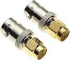 Keple Adattatore da BNC a SMA da 50ohm per antenne RF e cavi coassiali | Adattatore da connettore maschio SMA a presa femmina BNC a bassa perdita di trasmissione per WiFi e radio portatili, Confezione da 2
