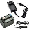 DSTE NP-QM71D Batteria + Caricatore per Sony CCD-TRV118,CCD-TRV150,CCD-TRV228,CCD-TRV250,CCD-TRV270,CCD-TRV285,CCD-TRV308