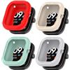 SMYAOSI Custodie Compatibili con Xiaomi Redmi Watch 4, Custodie Protettive in Silicone Cover Armatura Shell Accessori per Xiaomi Redmi Watch 4 (non per Xiaomi Band 8 Pro) (Rosso+Beige+Verde+Grigio)