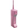 Flylin Telefono cellulare retrò anni '90, modello vintage vecchio stile portatile in metallo mattoni ornamento per simulazione fotografica decorazioni per feste decorazione casa palcoscenico (rosa)