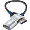 Nersligek Adattatore da DisplayPort a HDMI 4K, Convertitore Unidirezionale da Adattatore DP (Display Port) Maschio a HDMI Femmina Compatibile con Lenovo, HP, Dell, AMD, NVIDIA