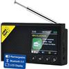 QEEKADA DAB Radio Portatile, Radio Digitale DAB Plus con Bluetooth, Radiolina portatile, Radio FM Ricaricabile Tramite, Doppia Sveglia, Timer di Spegnimento, Ampio Display a Colori da 2,4