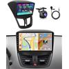 Hikity 4+128GB Android 15 Autoradio per Peugeot 207 2006-2010 con Wireless Carplay Android Auto, 9 Pollic Incell Schermo Tattile Supporto BT/GPS/WiFi/FM/RDS+Retrocamera+MIC