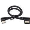 chenyang CY USB-C 3.1 Type-C to USB 2.0 Left Right Angled 90 Degree Data Cable with Sleeve for Tablet & Phone 15cm