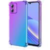 RankOne Custodia per Telefono Adatta per Motorola Moto g14 (6.5 Inches) Custodia con Gradiente di Colore in Silicone TPU Trasparente - Blu Viola