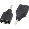 AAOTOKK (2-Pezzi Adattatore di alimentazione DC a USB USB 2.0 Connettore femmina a DC maschio 5V DC per caricabatterie, adatto per tablet,macchine di controllo. (DC 2.5 × 0.7mm)
