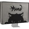 kwmobile 24-26 monitor Cover - Protezione Monitor PC Antipolvere Schermo Computer - Custodia Protettiva Gatto Nero