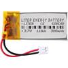 Liter energy battery Batteria 501540 LiPo 3.7V 300mAh 1.11Wh Ricaricabile Connettore PH2.0 (JST-PHR-02) Tipo B Litio: Assicurarsi che la polarità del dispositivo corrisponda 42x15x5mm (PH2|300mAh|501540)