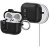 ORICO Custodia per AirPods 3ª Generazione con Supporto, Ricarica MagSafe e Coperchio Magnetico, Potente Protezione Anti-caduta, Nero-CP33