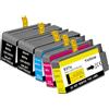 Woungzha Cartucce 937XL (con chip) compatibili con 937e 937 XL per OfficeJet 9110b 9130b 9120b 9117b 9720 9730 (2 Nero Ciano Magenta Giallo)