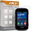 REY Pack 3X Pellicola salvaschermo per Garmin Edge 850 - Edge 550, Vetro temperato, di qualità Premium