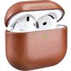 ICARER ICAER Custodia in pelle per AirPods 5 2026 AirPod 4 2024 Case, Marrone | Custodia in Pelle Antiurto Premium, Supporto Caricatore senza Fili, LED visibile, Protezione Completa, Vestibilità Perfetta