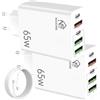 NFMAXONE Pack caricatore usb c per iPhone 65w + Cavo - caricatore per Samsung S24 S23 S9 iPhone 16 15 14 13 12 - Caricatore Rapido USB Multipla - Caricabatterie Rapido Alimentatore, Adattatore Carica Cellulare