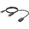 JSADZKJ Cavo adattatore caricabatterie di tipo C Cavo adattatore scheda audio USB C OTG 2 in 1 Cavo splitter audio USB C Y supporto scheda audio cellulare microfono per live streaming 3.28Ft