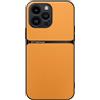 Kepuch Cover per iPhone 16 Pro Max - Custodia Case Piastra Metallica Incorporata Litchi Grano - Giallo