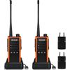 Retevis C65B Walkie Talkie Impermeabile, Ricetrasmittenti Professionale a Lungo Raggio, Impieghi Gravosi, Allarme di Emergenza Woki Toki per Salvataggio Esterno, Costruzione (2 Pacchetto)